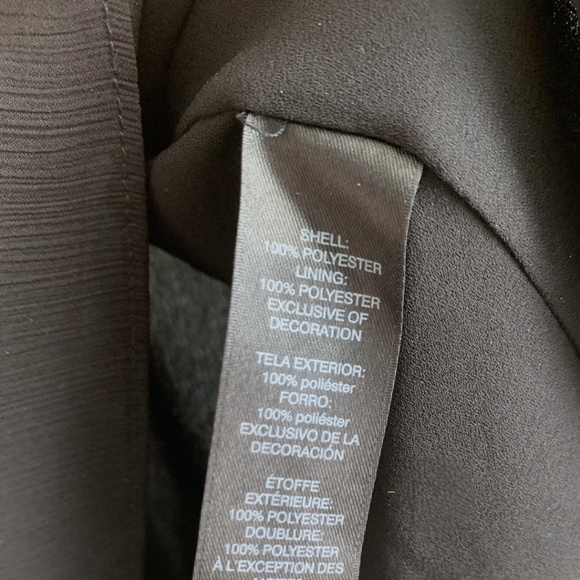 White House Black Market Women's Top Size 4 Black Shirt Embroidered Design - Picture 3 of 7